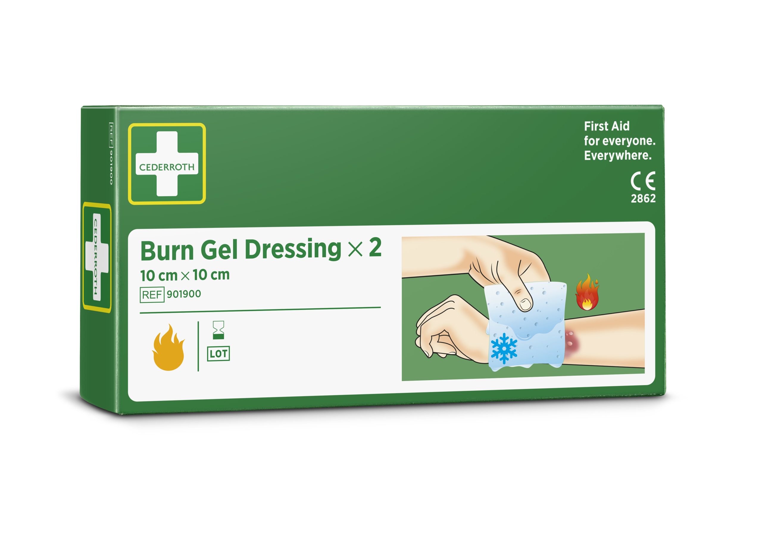 901900 Cederroth Burn Gel Dressing L Burn Gel Dressing 10×10 cm. 2-pack